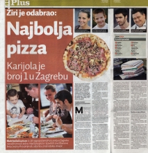 Pizzeria Karijola u Jutarnjem 2008.